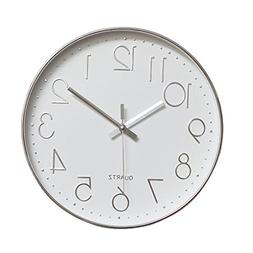 jomparis Modern 12" Battery Operated Silent & Non-Ticking Wa