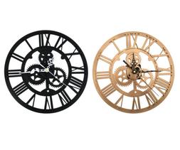 Modern Black/Gold 30cm Round Numerals Clock Acrylic For Stea