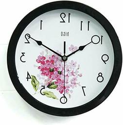 hito Modern Colorful Floral Silent Non-ticking Wall Clock- 1