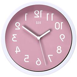 hito HITOTM Modern Colorful Silent Non-ticking Wall Clock- 1