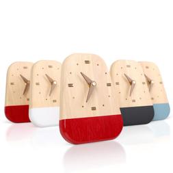 EMIROOM Modern Desk & Wall Clock - Battery Operated Silent N