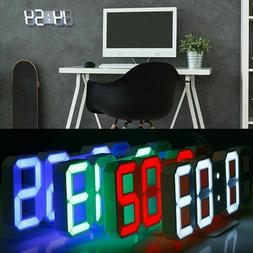 3D Modern Design Digital LED USB Wall Clock Alarm Table 12/2