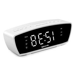 Reacher Modern Dual Alarm Clock Radio with Adjustable Alarm 