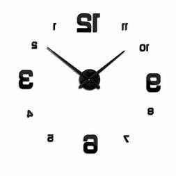 Modern Large Wall Clock 3d Mirror Sticker For Home Diy Livin