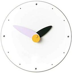 Stephanie Imports Modern Minimalist Purple & Black Wall Cloc