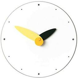 Stephanie Imports Modern Minimalist Yellow & Black Wall Cloc