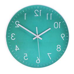 Modern Simple Wall Clock Indoor Non-Ticking Silent Sweep Mov