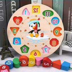 Montessori Cartoon Animal Educational Wooden Beaded Geometry