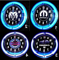 MOPAR, DODGE RAM, CHARGER, DODGE SERVICE LOGO 11" Blue Neon 