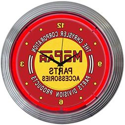Mopar Vintage Neon Clock in Red