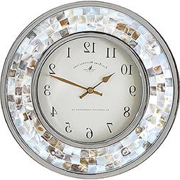 FirsTime Mosaic Shells Wall Clock - Marine Decore - 10"