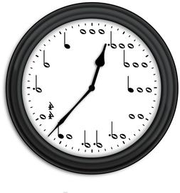 Music Notes WALL CLOCK - Piano Lessons Teacher Band Orchestr