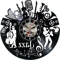 MUSIC Vinyl Record Clock Jazz Art Music Laser Cut Clock Viny