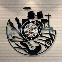 Music Wall Art Modern Wall Clock Music Decor Vinyl Record Ar