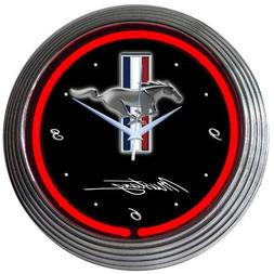 Neonetics Mustang Neon Wall Clock, 15"