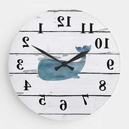 Large Decorative Wooden Quartz Silent Clock 14 Inches Home C