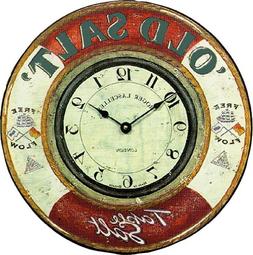 Roger Lascelles Nautical Wall Clock, Old Salt, 14.2-Inch
