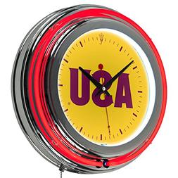 NCAA Arizona State University Chrome Double Ring Neon Clock,