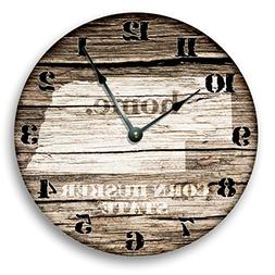NEBRASKA STATE HOMELAND CLOCK -CORN HUSKER STATE - Large 10.
