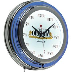 Neon Wall Clock Authentic Graphics Lit With Battery Operated