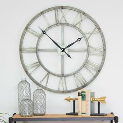 New 32 Inch Samson Metal Wall Clock Crafted Galvanized Metal