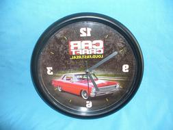 New Car Craft 9 1/2" Diameter Battery Operated Wall Clock Ga