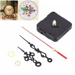NEW Black Wall Clock Quartz Movement Mechanism Hand DIY Repl