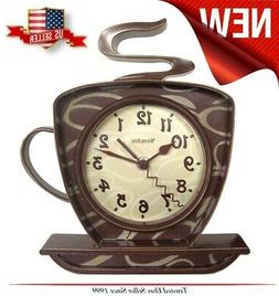NEW Coffee Mug Cup Wall Clock, Teapot Time keeper Home Kitch