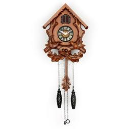 NEW Cuckoo Clock with Night Mode Singing Bird & Wooden Decor