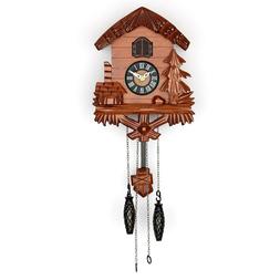 NEW Cuckoo Clock with Night Mode Singing Bird & Wooden Decor