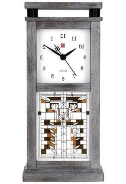 New Bulova Mantel Clock Bluetooth Weathered Oak Veneer Frank