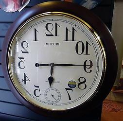 "RHYTHM" NEW MUSICAL WALL CLOCK -PRESTON CMH755NR06 WITH WSM