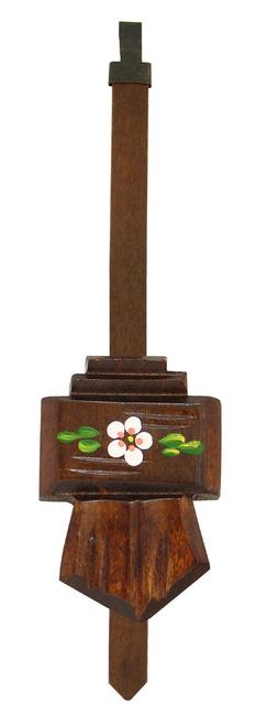 New Painted Floral Chalet Style Cuckoo Clock Pendulum - Made