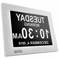  Day Clock - Extra Large Impaired Vision Digital Clock with 