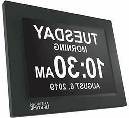 American Lifetime  Day Clock - Extra Large Impaired Black