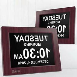 American Lifetime  Day Clock - Extra Large Two Pack Mahogany