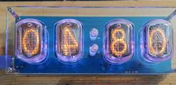 Nixie Clock 4 digit assembled w/plexiglass case.