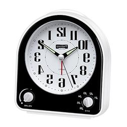 Peakeep Non-Ticking Silent Alarm Clock, Optional 7 Wake-up S