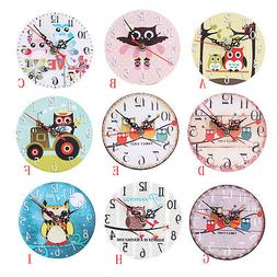 Non-Ticking Vintage Style Silent Antique Wood Wall Clock For