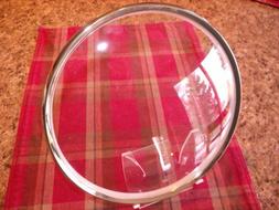 NOS Convex Clock Glass with Bezel 9 3/16" Dia. Rear Screw Mo