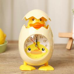 Novelty Cartoon Eggshell Alarm Clock Bedroom Home Decoration