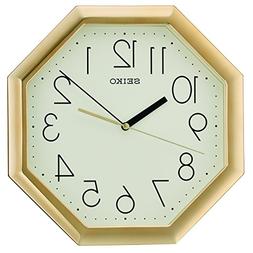 Seiko Octagon Wall Clock - Gold