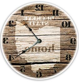 Sugar Vine Art 12" Ohio State Homeland Clock - Large 12 inch