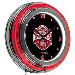 Ohio State University National Champions Chrome Neon Clock, 