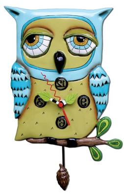 Allen Designs Old Blue Owl pendulum clock