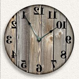 OLD WEATHERED BOARDS Wall Clock - Rustic Cabin Country Home 