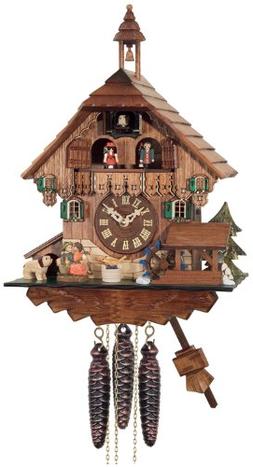 One Day Musical Cuckoo Clock Cottage, Boy And Girl Kiss With