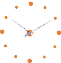 Orange Gloss Luna Big big Hand Clock with Extra Large Digits