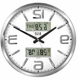 hito Silent Wall Clock Non Ticking 16 inch Large Oversized D