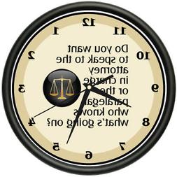 PARALEGAL Wall Clock law office study funny gift